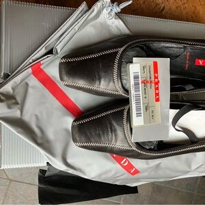 Prada Nappa Sport 'B' Shoes in Nero